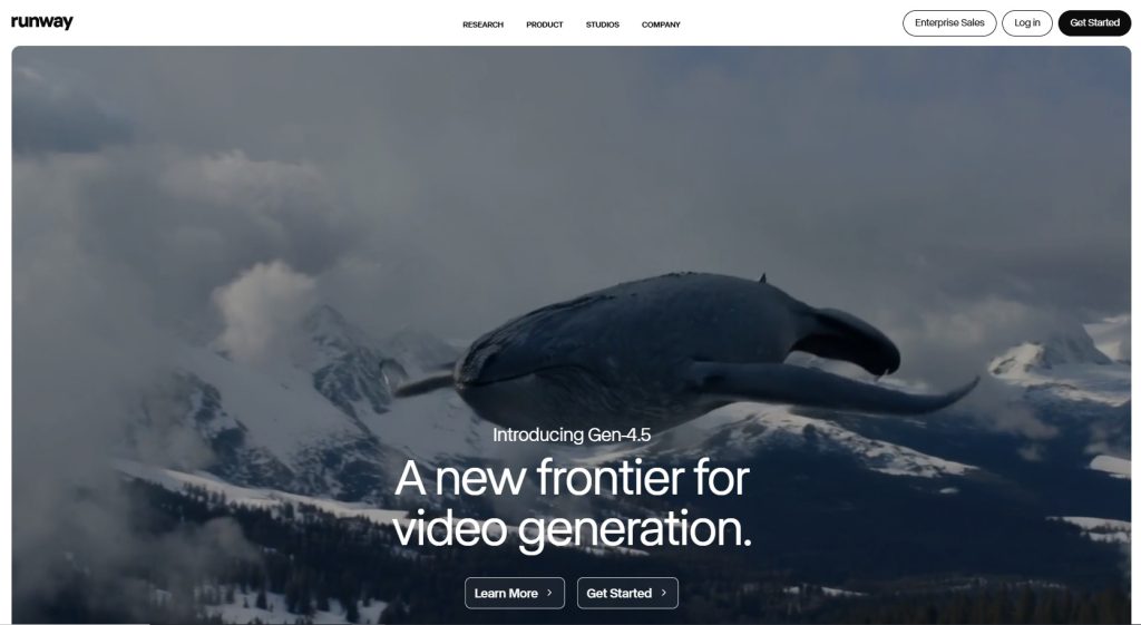 RunWay A new frontier for
video generation.